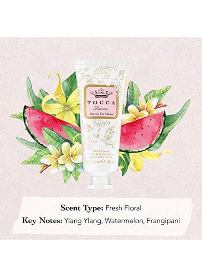 Tocca - Crema De Mano Luxe Simone: Ylang Ylang Watermelon Frangipani Moisturizing Quick Absorbing Hand Cream 4 Oz ; 120 Ml - Image 1