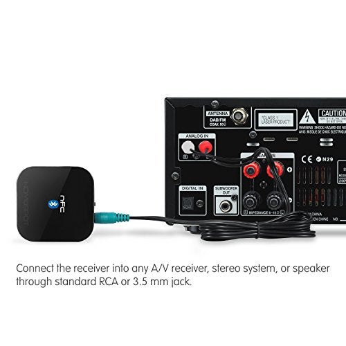HomeSpot (2025 Version) NFC-Enabled Bluetooth Audio Receiver with aptX HD, 100 ft Long Range, Digital Optical & 3.5mm Output for Speaker System - Image 4