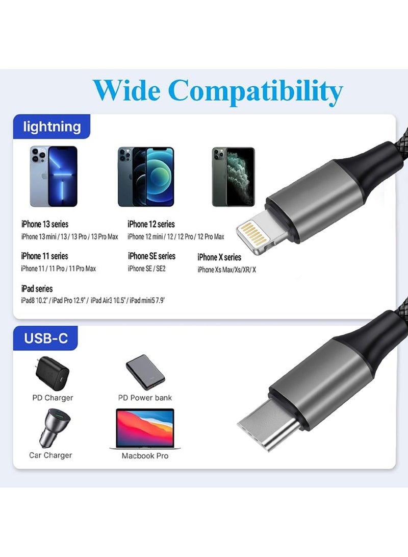EZRA كابل EZRA USB C إلى Lightning بتقنية PD بقوة 20 واط، شحن سريع ومرن ومتين، DC-286، طول متر واحد - Image 3