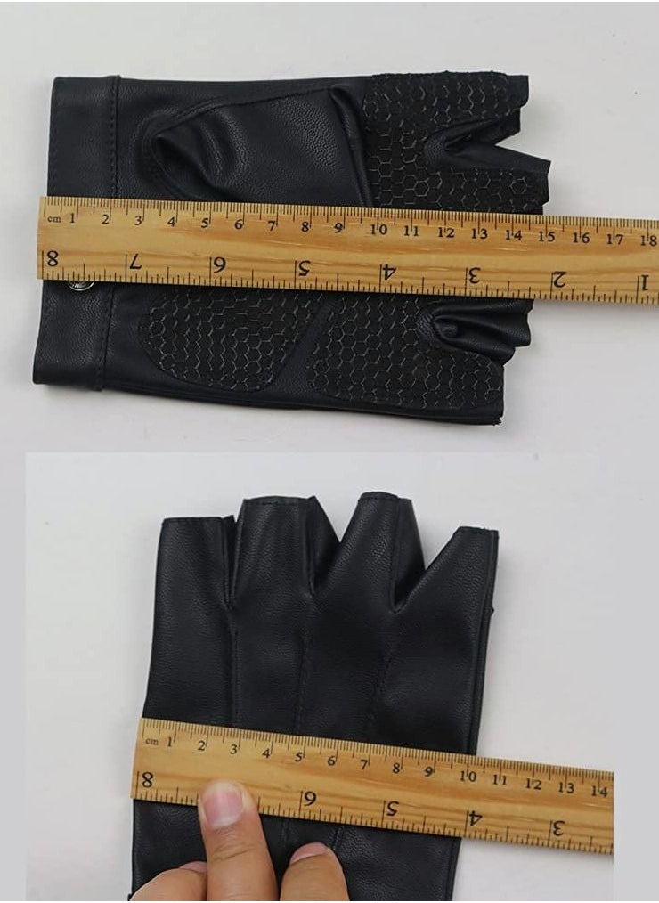 Fingerless Driving PU Leather Gloves Outdoor Sport Faux Half Finger with Anti-Slip Layer Glove for Men Women - pzsku/Z98822A49BC1EF4A32399Z/45/_/1668509998/192bf2f8-677c-4fb3-b8d7-1c0fce7a5a6b