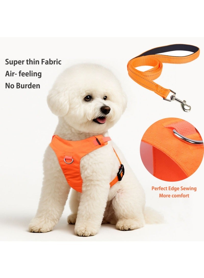 Generic Lightweight Dog Harness and Leash Set, Air type for Medium to Large Dogs,Breathable, 1.5m Reflective Nylon Leash with Soft Handle - Image 2