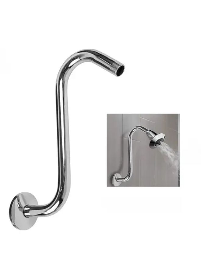 Chrome Shower Head Extension Tube S Type Wall Mounted Stainless Steel Bathroom Accessory - Image 1