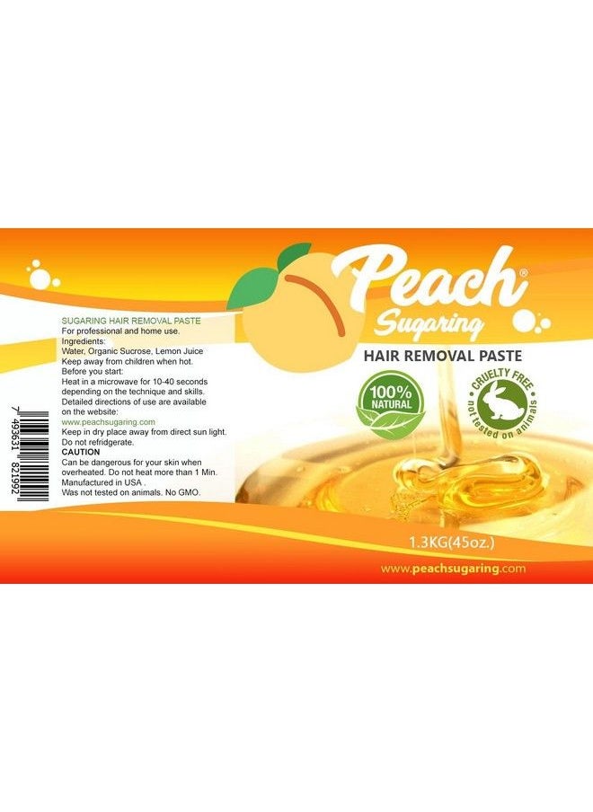 Sugaring - Sugaring Paste Hard Peach Sugaring Organic Hair Removal Wax 45 Oz. - Image 1