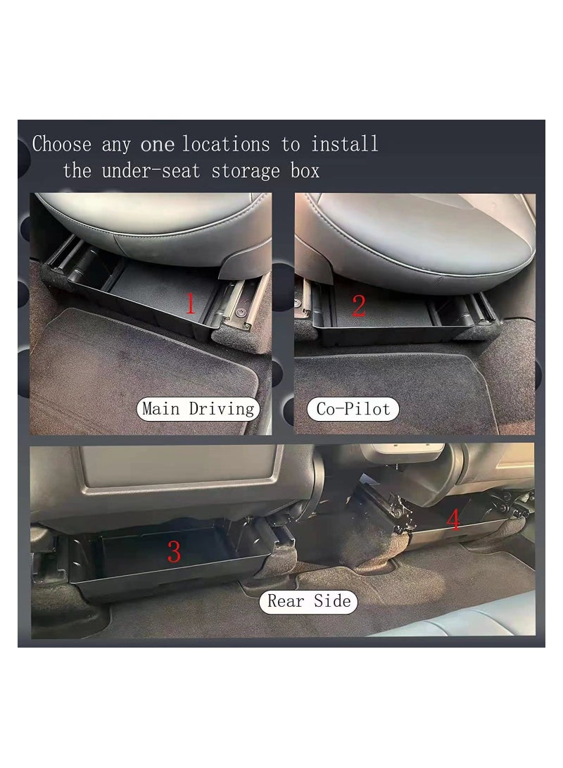 Under Seat Storage Box Organizer for Tesla Model Y Hidden Storage Tray Box fit for 2020 2021 2022 2023 for Tesla Model Y Interior Accessories - Image 5
