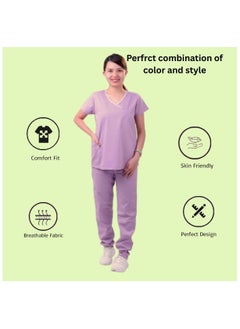 فيرونيكا Veronica Ladies Medical Scrub Set Clinic Doctor Nurse Nanny Maid Salon Uniform  - Image 1