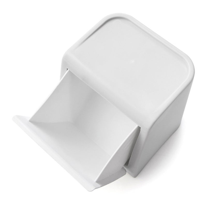 Wall Mounted Trash Box: Grey PP Material, Nail-free Adhesive Installation - Space-saving Design, Automatic Rebound Lid for Kitchen, Bathroom, Bedroom, Office Use - Image 5