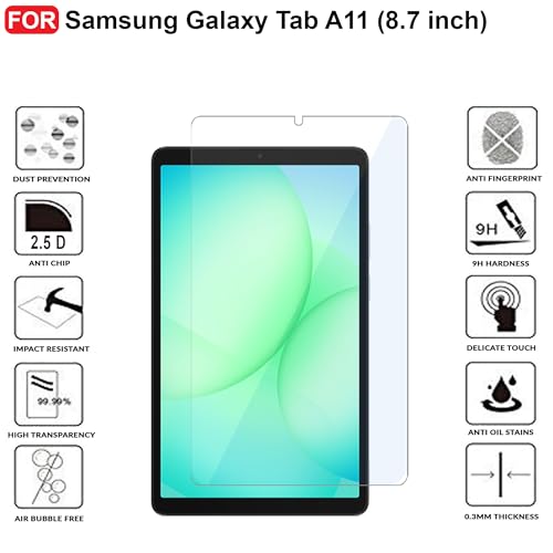 CEDO Samsung Tab A11 (8.7 inch) Tempered Glass | Screen Protector Clear Tempered Glass for Samsung Galaxy Tab A11 (8.7 inch) - Image 3