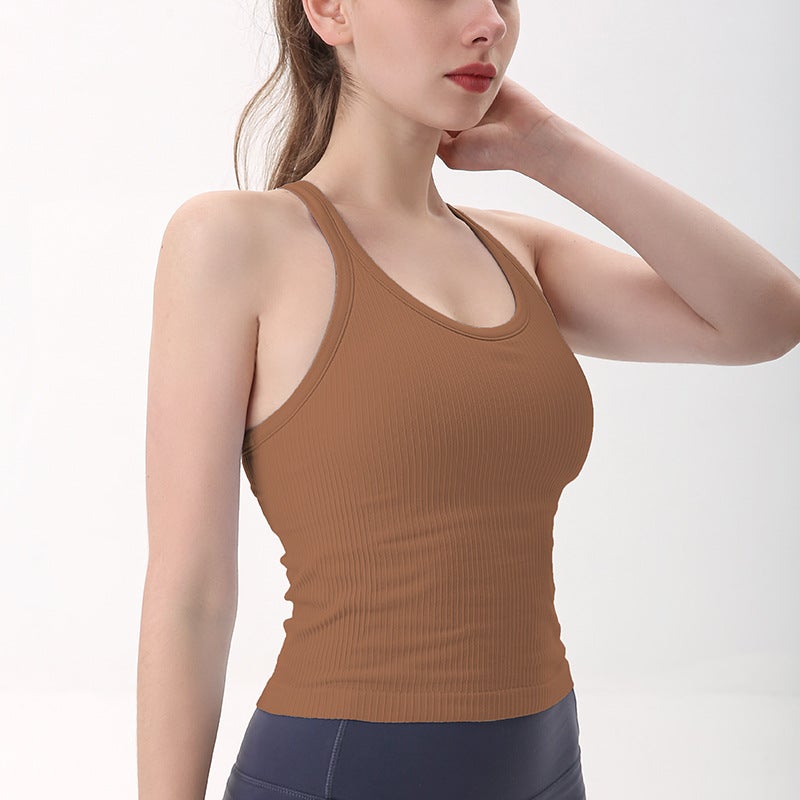 Generic Womens Quick-Dry Yoga Tank Top Sleeveless Running Fitness Vest Blue  - Image 4