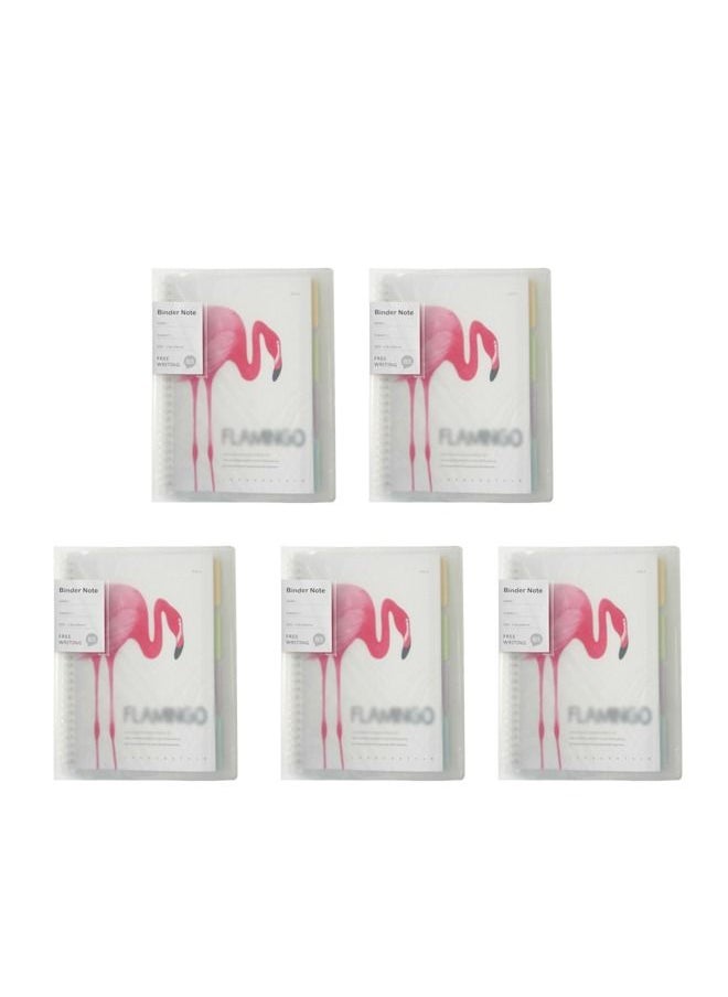 XIANGYU - 5-Piece B5 Transparent PP Cover Ring Binder Notebook Refillable Loose Leaf Journal Note Book 50 Sheets - Image 1