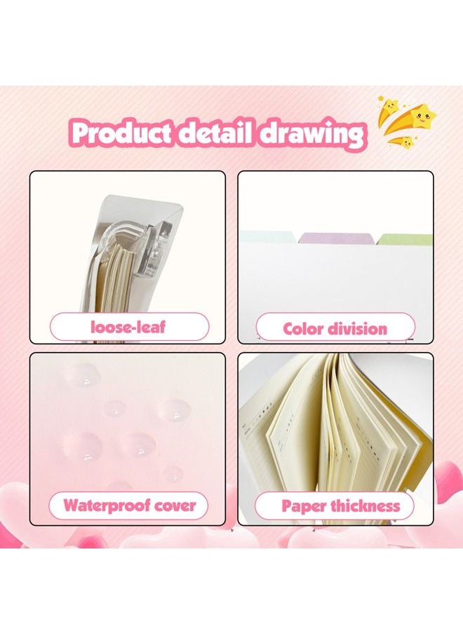 XIANGYU - 5-Piece B5 Transparent PP Cover Ring Binder Notebook Refillable Loose Leaf Journal Note Book 50 Sheets - Image 1