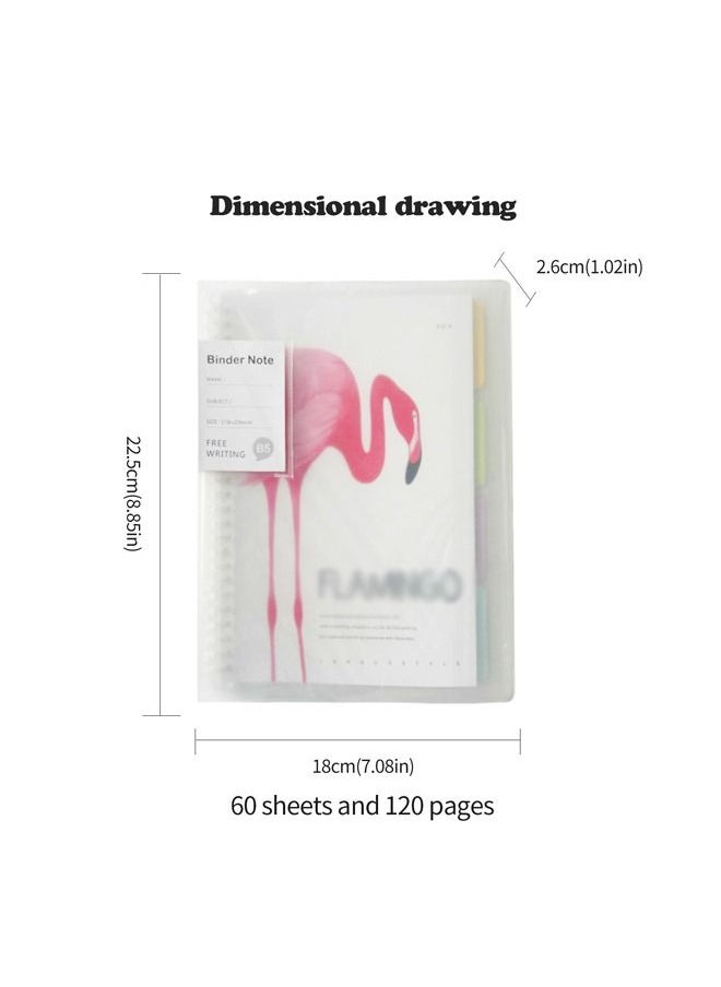 XIANGYU - 5-Piece B5 Transparent PP Cover Ring Binder Notebook Refillable Loose Leaf Journal Note Book 50 Sheets - Image 1