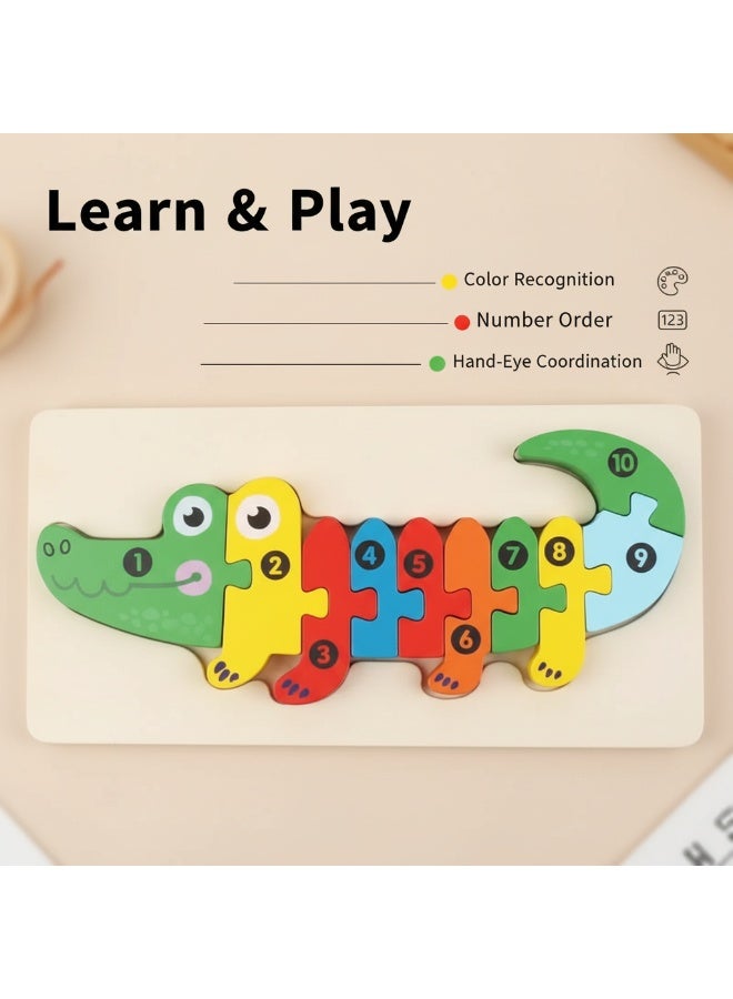 Y&D Wooden Children's Shape Cognitive Matching Three-dimensional Puzzle Building Blocks - Image 1