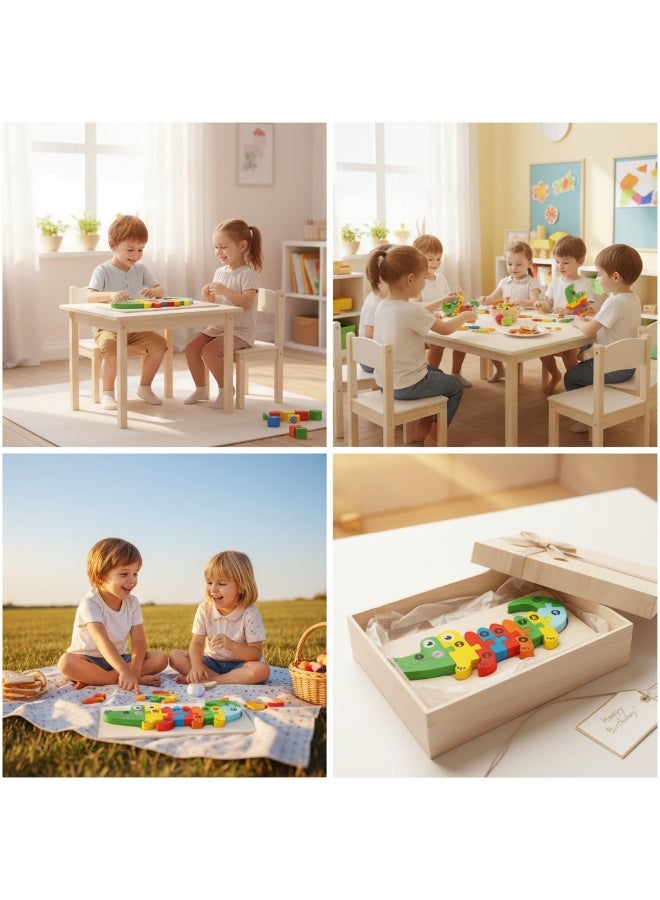 Y&D Wooden Children's Shape Cognitive Matching Three-dimensional Puzzle Building Blocks - Image 4