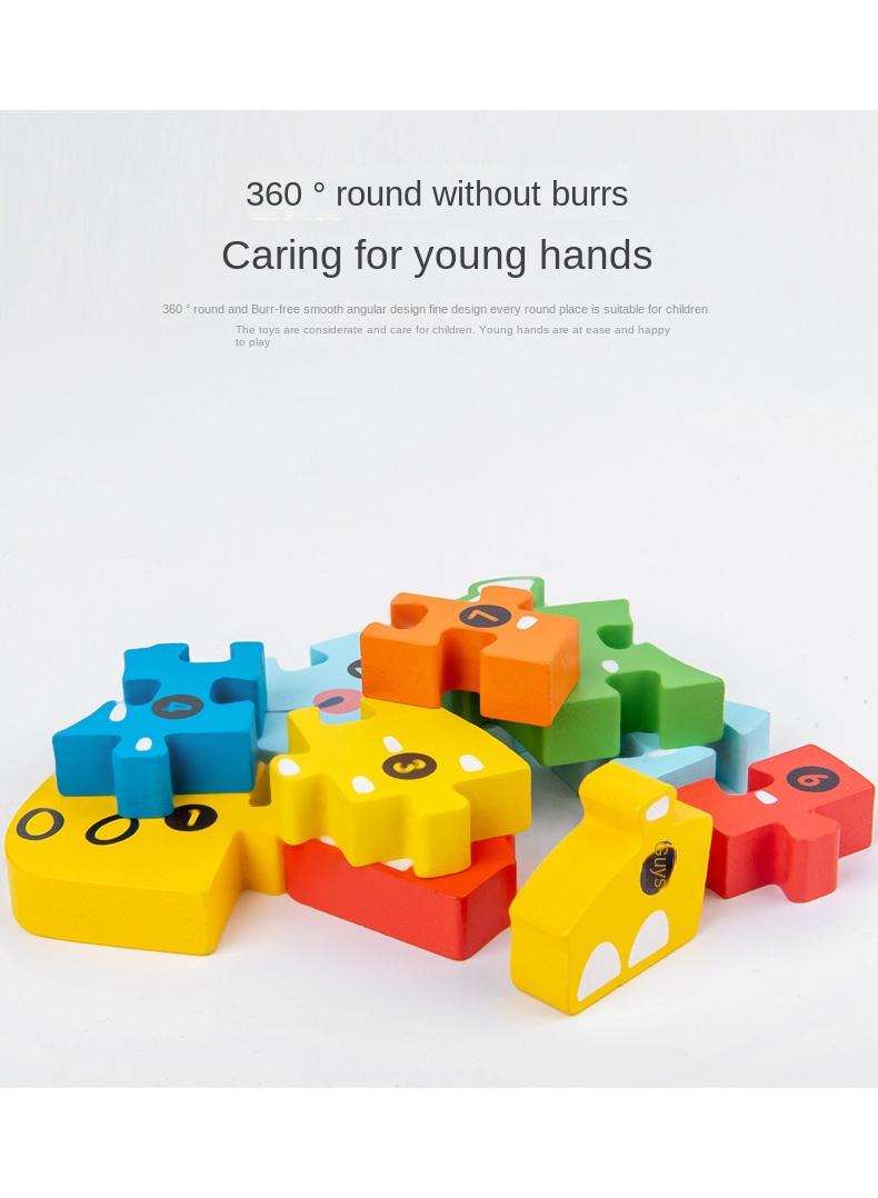 Y&D Wooden Children's Shape Cognitive Matching Three-dimensional Puzzle Building Blocks - Image 2