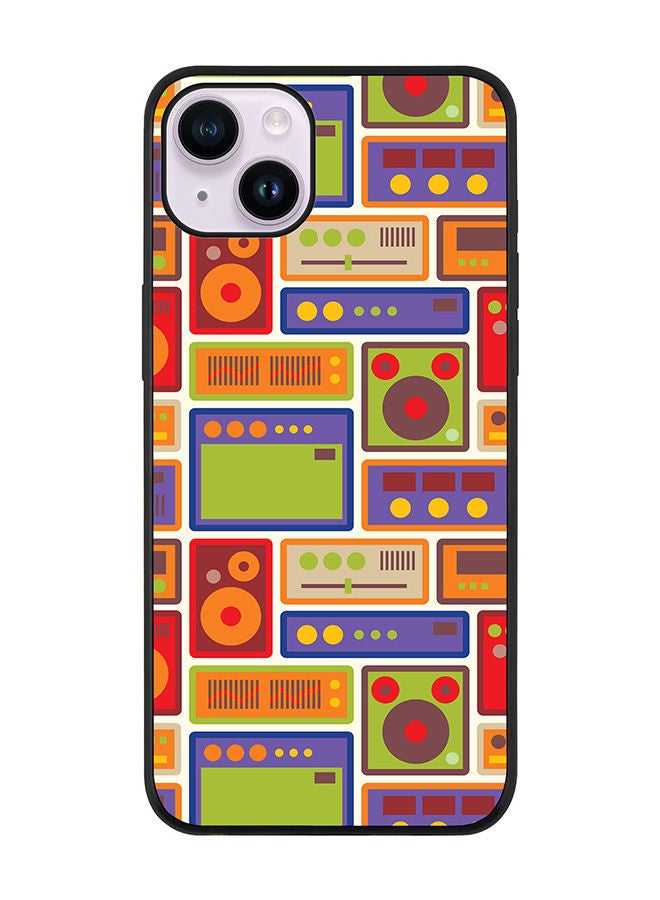 Stylizedd Rugged Black edge case for Apple iPhone 14 Slim fit Soft Case Flexible Rubber Edges Anti Drop TPU Gel Thin Cover - Retro Equipment - Image 1