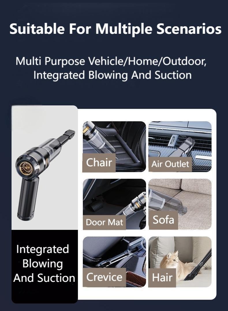 SUITU Portable Car Dual-use Cordless Vacuum Cleaner, Home Multi-function 16000pa Strong Suction Handheld Blowers - Image 5