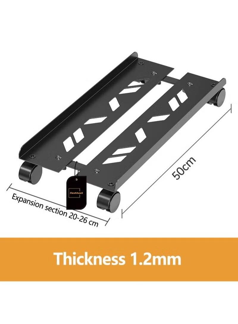 XiuWoo Computer Tower Stand CPU Holder with Rolling Caster Wheels for Office Home, 50cm - Image 4