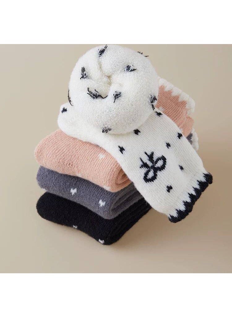 Set of 4 Pairs of Women's Full-Padded Long Cotton Socks - Image 1