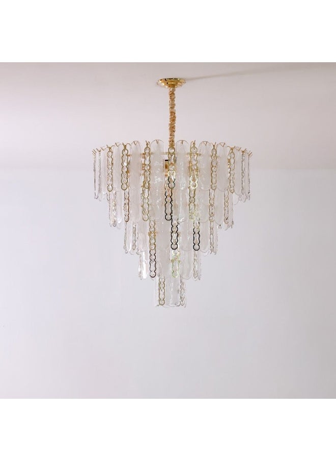 DANUBE HOME Danube Home Madrid Crystal Chandelier For Living Room| 26-Lights Indoor Lighting Fixture With E14 Socket| Metal Frame With Gold Finish| Hanging Lights|Pandent Light| L100xW100xH88cm (1 Year Warranty)  - Image 1