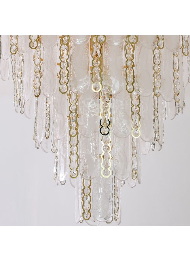 DANUBE HOME Danube Home Madrid Crystal Chandelier For Living Room| 26-Lights Indoor Lighting Fixture With E14 Socket| Metal Frame With Gold Finish| Hanging Lights|Pandent Light| L100xW100xH88cm (1 Year Warranty)  - Image 2