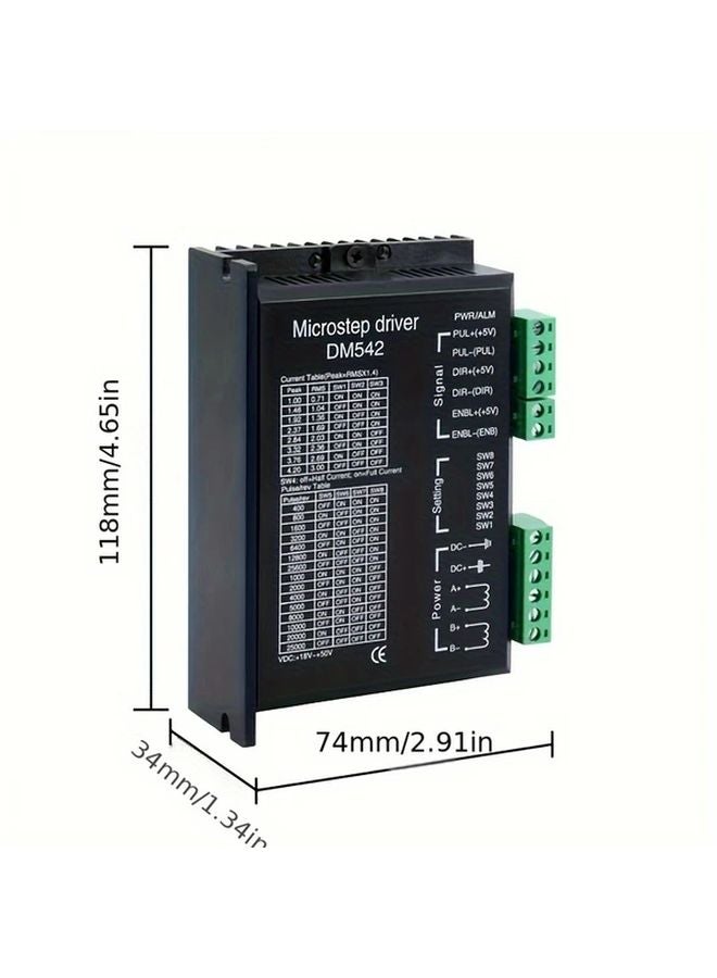 DM542 Microstep Motor Driver 4 5A High Current 20 50V DC NEMA17 NEMA23 Stepper Motor - Image 2