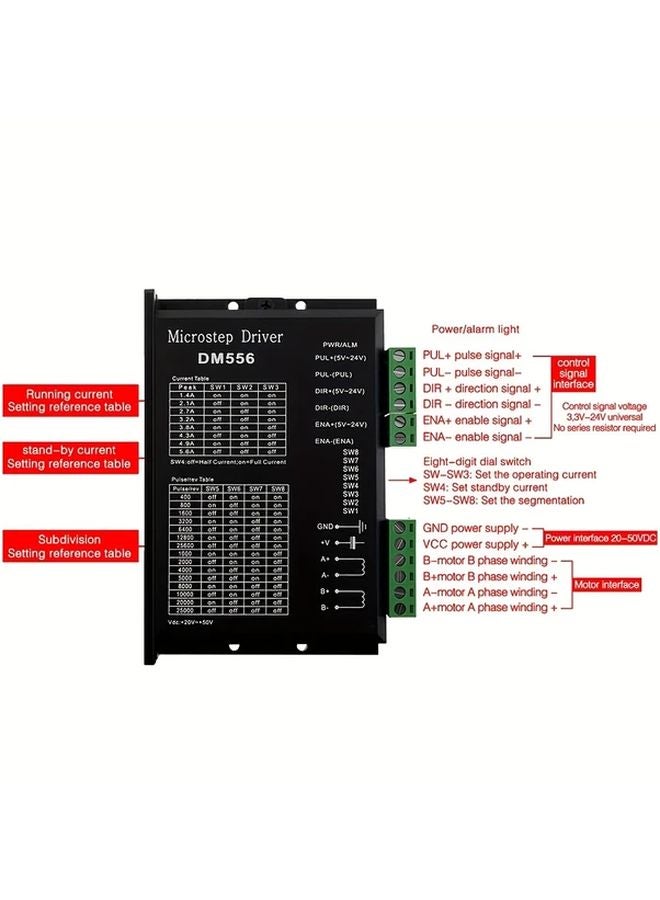 DM542 Microstep Motor Driver 4 5A High Current 20 50V DC NEMA17 NEMA23 Stepper Motor - Image 3