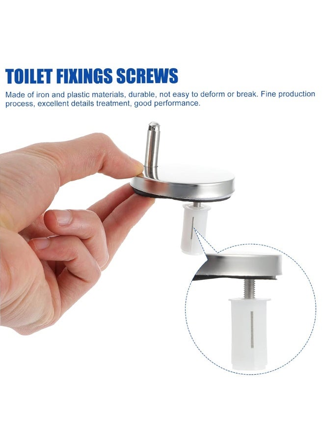 HY 2 Pcs Universal Toilet Seat Bolts and Screws, Quick Release Top Hinge Fixings, Easy to Install- Toilet Seat Replacement Parts Kit, Toilet Seat Bolts, Large Toilet Cover Parts, Buckle - Image 3
