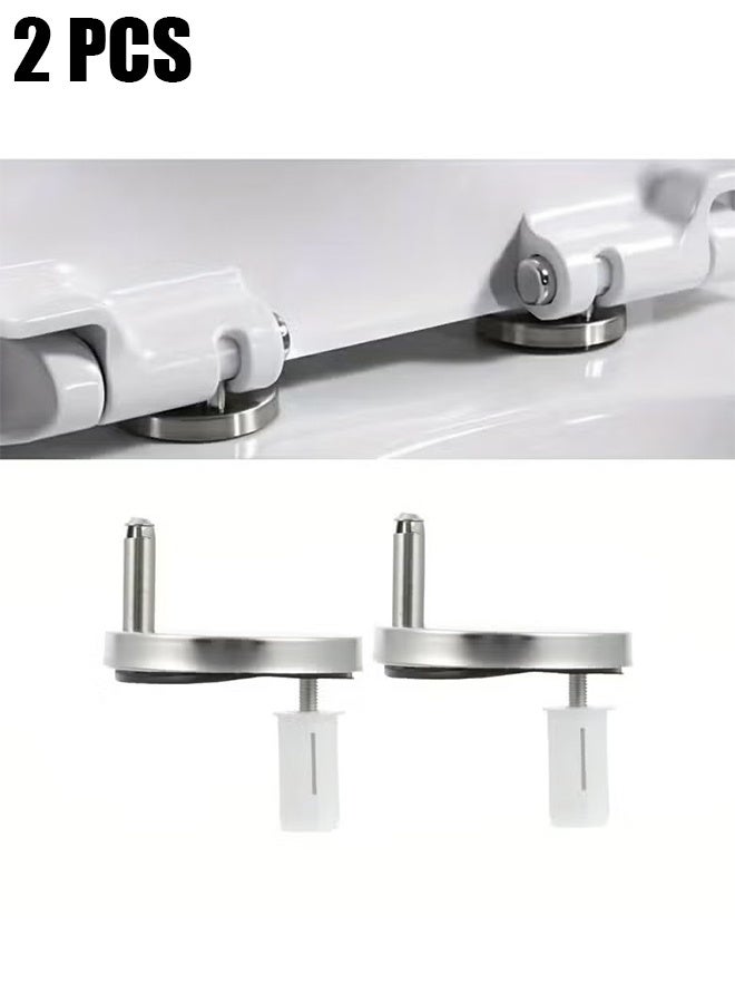 HY 2 Pcs Universal Toilet Seat Bolts and Screws, Quick Release Top Hinge Fixings, Easy to Install- Toilet Seat Replacement Parts Kit, Toilet Seat Bolts, Large Toilet Cover Parts, Buckle - Image 1