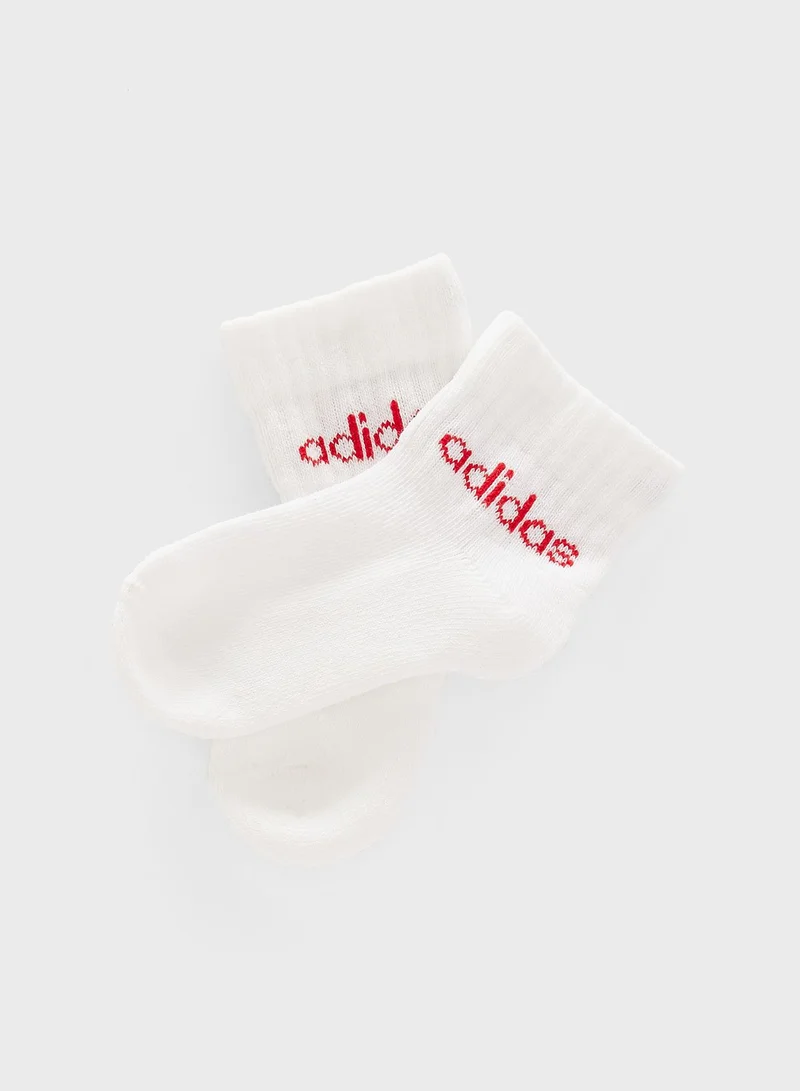 Adidas Kids 5 Pack Linear Ankle Socks