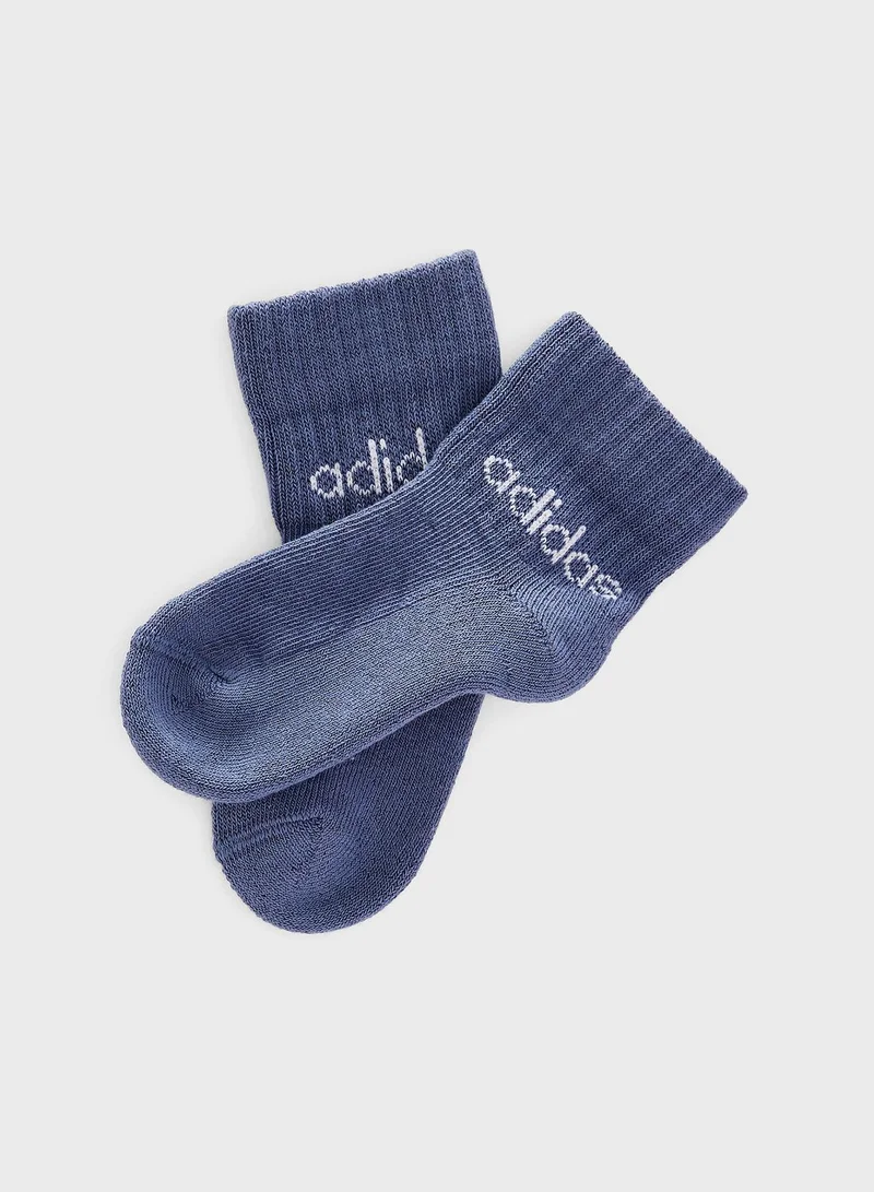 Adidas Kids 5 Pack Linear Ankle Socks