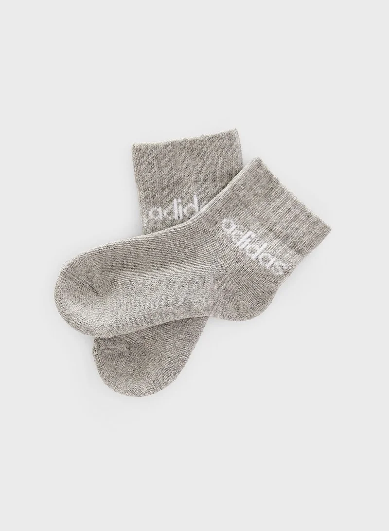 Adidas Kids 5 Pack Linear Ankle Socks