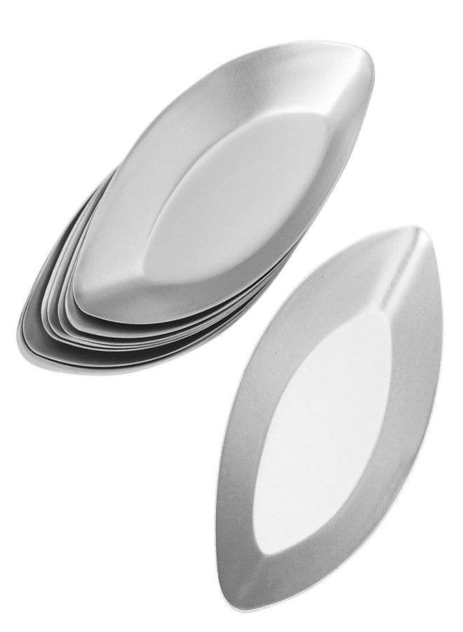 Proshopping Oval Tart Molds, Aluminum Boat Shape Tart Pans, Canoe Tartlet Tins Bakware Tool for Tarts, Pie, Quiches - 10Pcs, Silver - Image 1