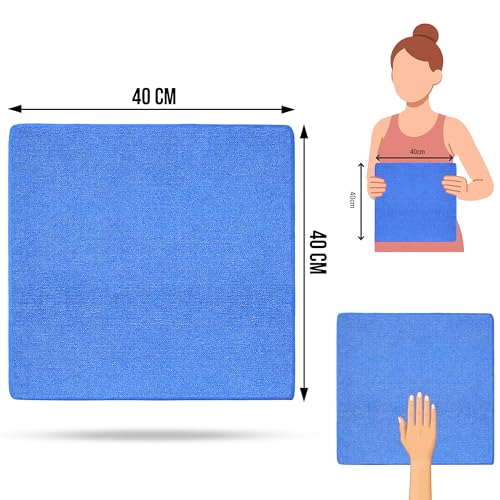 ShineXPro Microfiber Cleaning Cloth (8 Pack) - Soft 300 GSM Kitchen Cleaning Clothes - Highly Absorbent, Lint & Streak Free, Multipurpose Microfiber Cloth 40x40cm - Car Cleaning Clothes - Image 2