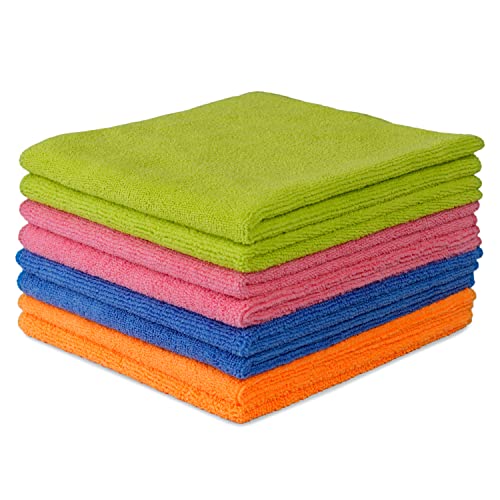 ShineXPro Microfiber Cleaning Cloth (8 Pack) - Soft 300 GSM Kitchen Cleaning Clothes - Highly Absorbent, Lint & Streak Free, Multipurpose Microfiber Cloth 40x40cm - Car Cleaning Clothes - Image 1