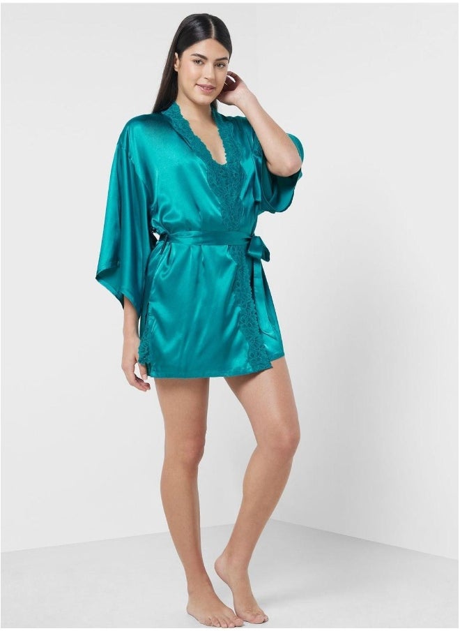 La Senza Lace Detail Robe  - Image 4