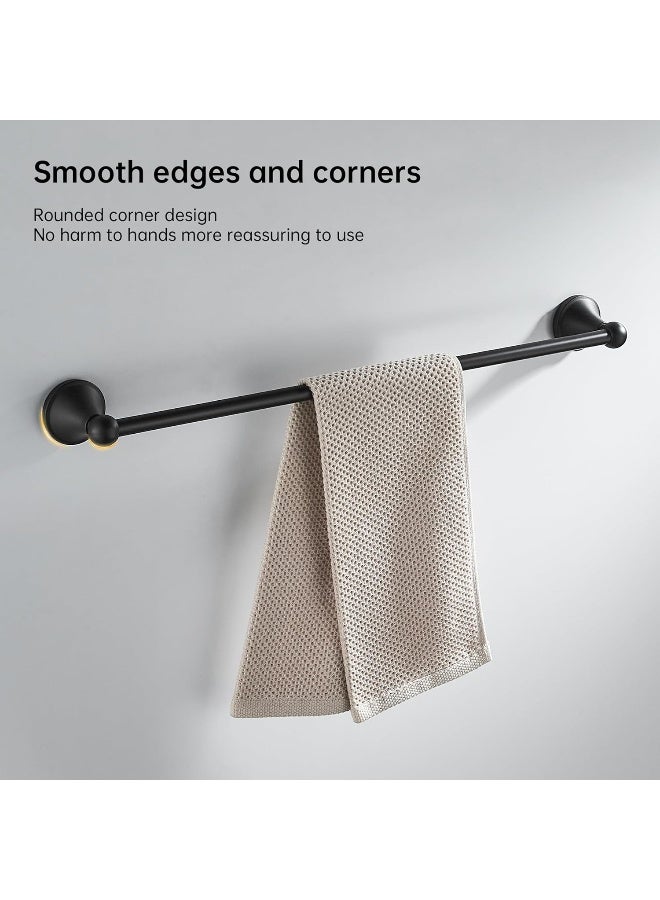 BRIMIX Bath Towel Rack Wall Mounted Towel Bar Bathroom Hardware Accessories Towel Holder (Black) - Image 3