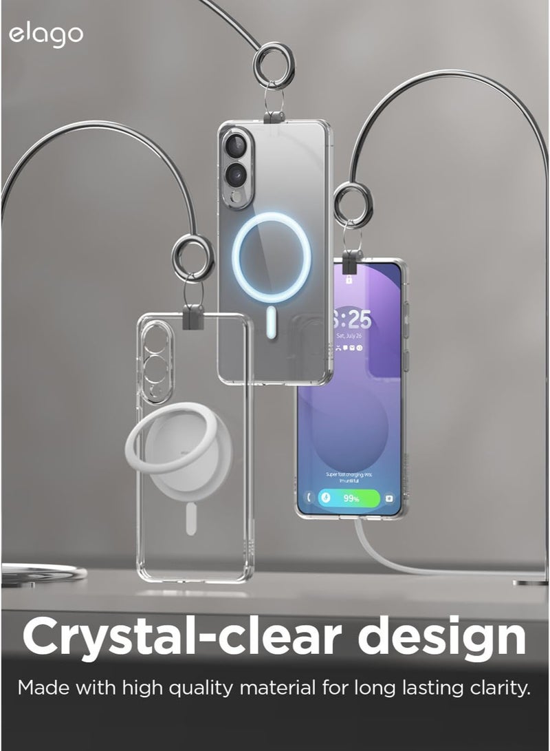 Elago غطاء مغناطيسي هجين لجهاز سامسونج جالاكسي S25 EDGE متوافق مع MagSafe - شفاف - Image 5