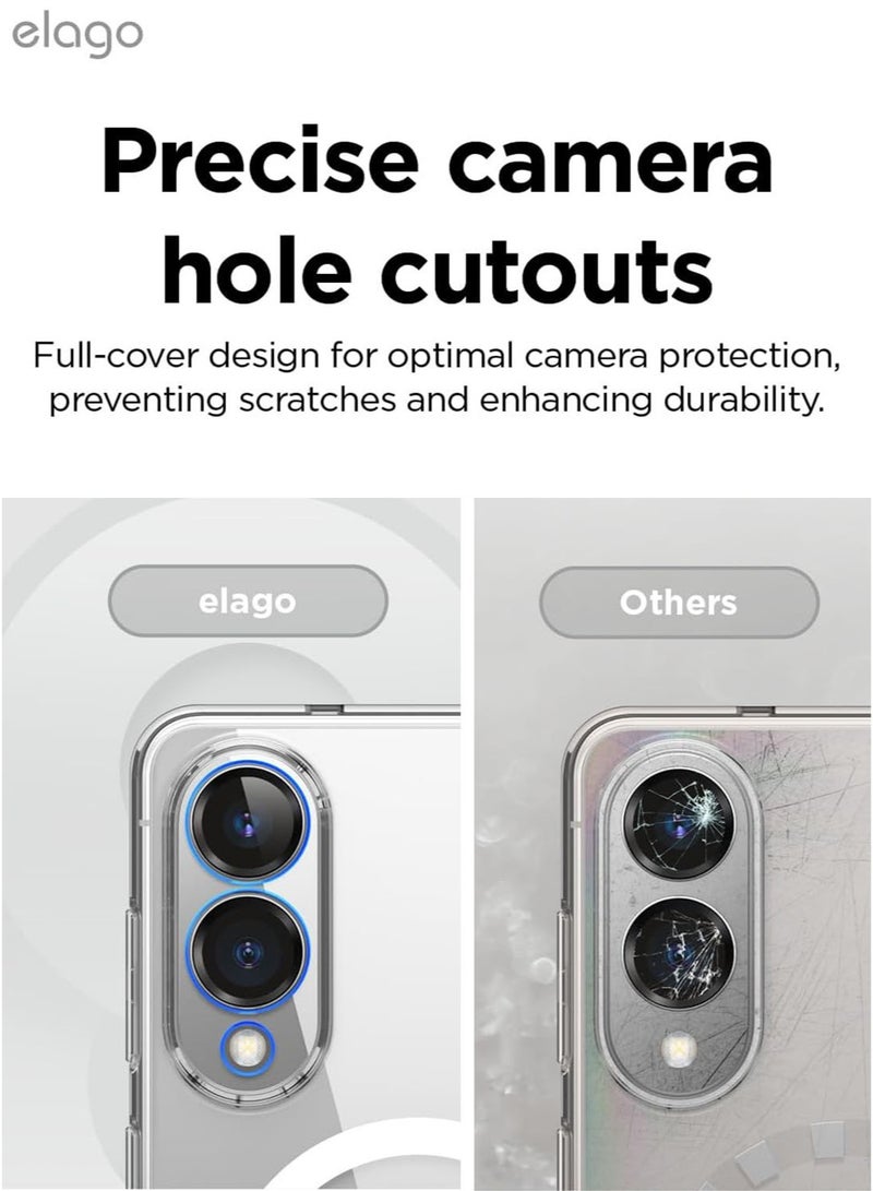 Elago غطاء مغناطيسي هجين لجهاز سامسونج جالاكسي S25 EDGE متوافق مع MagSafe - شفاف - Image 4