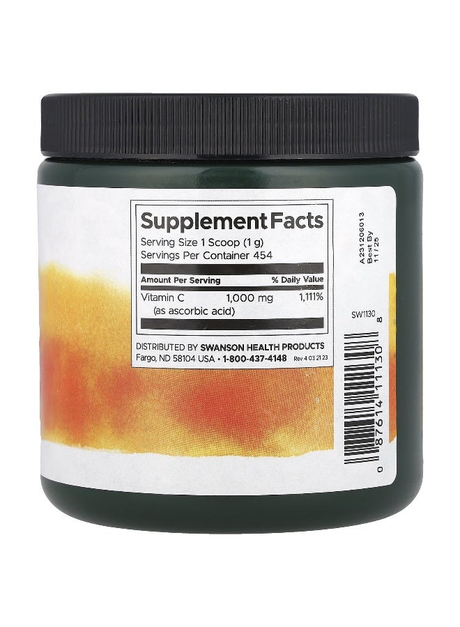 Swanson, 100% Pure C-1000, Vitamin C Powder, 16 oz (454 g) (Packaging may vary) - Image 2