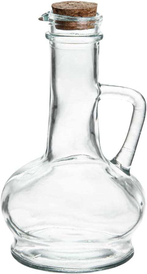 Restaurantware RW Base 8Ounce Olive Oil Dispenser 1 Kitchen Oil Dispenser Bottle  With Cork Lid NonLeaking Clear Glass Olive Oil Pourer For Cooking Or Salad Dressings - Image 2