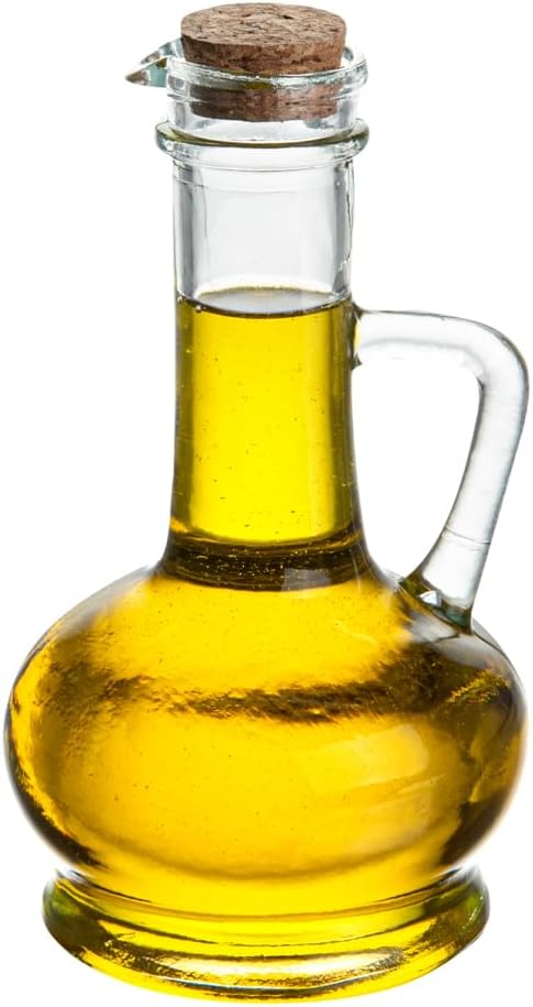 Restaurantware RW Base 8Ounce Olive Oil Dispenser 1 Kitchen Oil Dispenser Bottle  With Cork Lid NonLeaking Clear Glass Olive Oil Pourer For Cooking Or Salad Dressings - Image 1