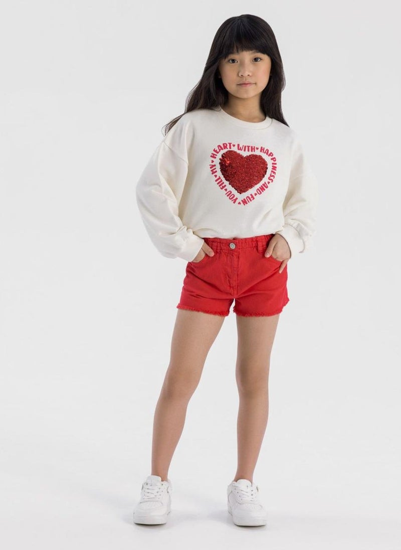 MINOTI Infant Girls Long Sleeve Sweatshirt with Front Print  - Image 5