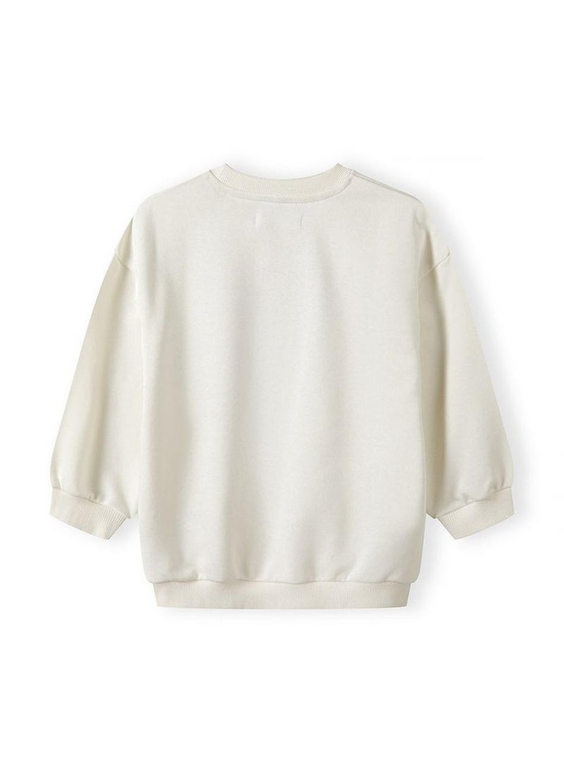MINOTI Infant Girls Long Sleeve Sweatshirt with Front Print  - Image 2