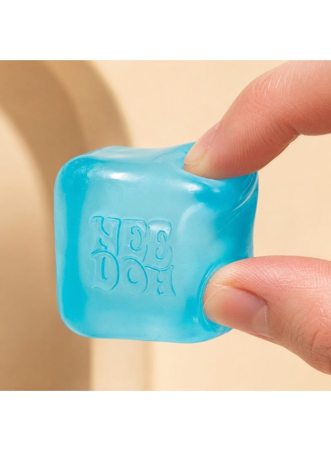 1 Pcs Transparent Square Soft Gel Squishy Fidget Squeeze Toy, Elastic Stress Relief Sensory Toy for Kids Birthday Ramadan Eid Daily Gift Packaging - Image 1