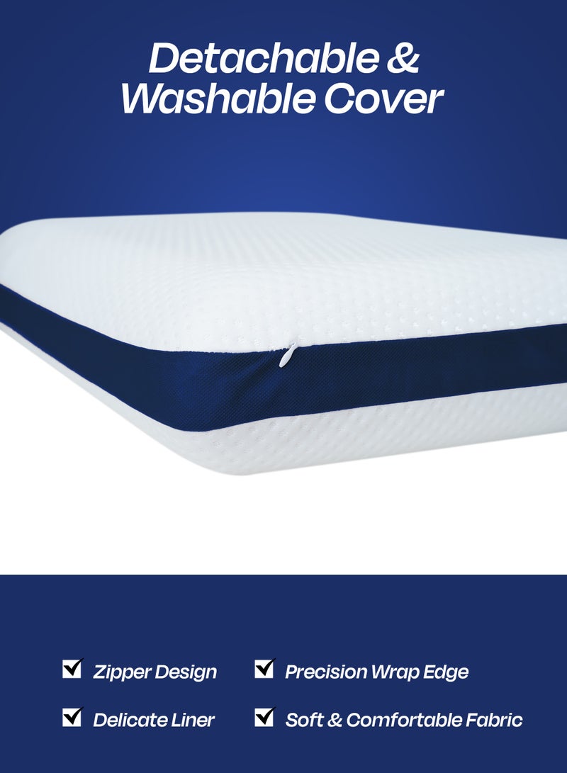 أميريكان لينين وسادة كلاسيكية واقية من إسفنج الذاكرة لتقويم العظام - Image 5