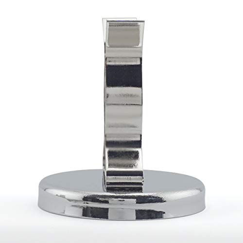 Master Magnetics Ceramic Round Base Magnet with Silver Spring Clamp Pack - Heavy-Duty Strong Magnets - 35 lb Pull Each - Nickel-Plated - 2.04" D - 2.210" H - 2-Pack - Image 4