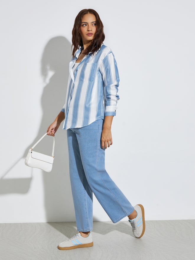 Styli Striped Oversized Casual Shirt - Image 2