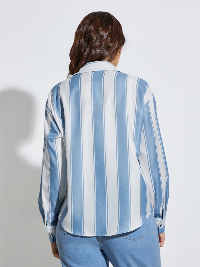 Styli Striped Oversized Casual Shirt - Image 5