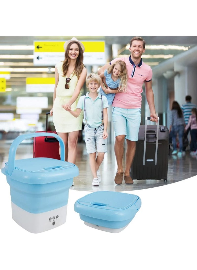 DubaiGallery Portable Washing Machine, Blu-Ray Mini Foldable Washing Machine Antibacterial Sterilization Automatic Turbo Mobile Compact Small Washing Machines - Image 4