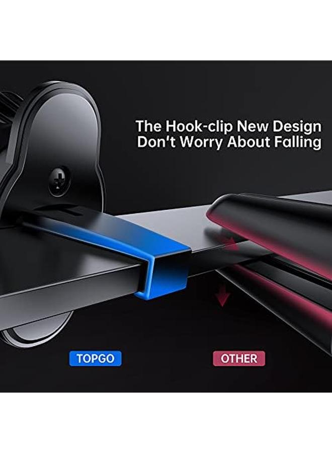 erorex Magnetic Car Phone Holder Upgraded Metal Hook Grip And Super Strong Magnet Cell Phone Mount For Car Air Vent Compatible With Iphone 14 Samsung Smartphones And Tablets  - Image 2